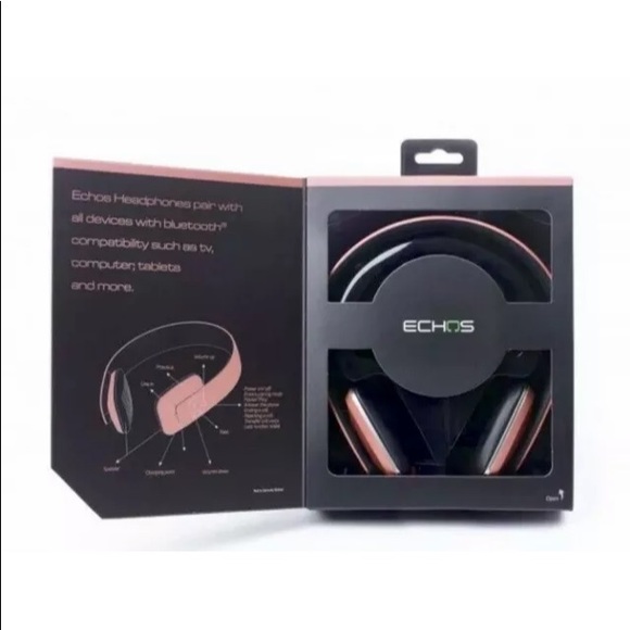 ECHOS ROSE GOLD WIRELESS HEADPHONES - Picture 2 of 6